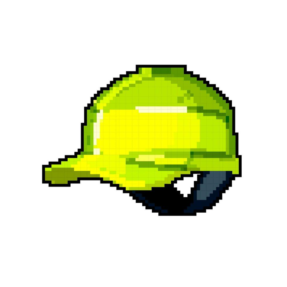 hat helmet builder game pixel art vector illustration