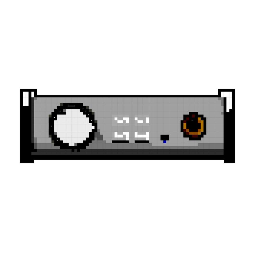 sound headphone amp game pixel art vector illustration