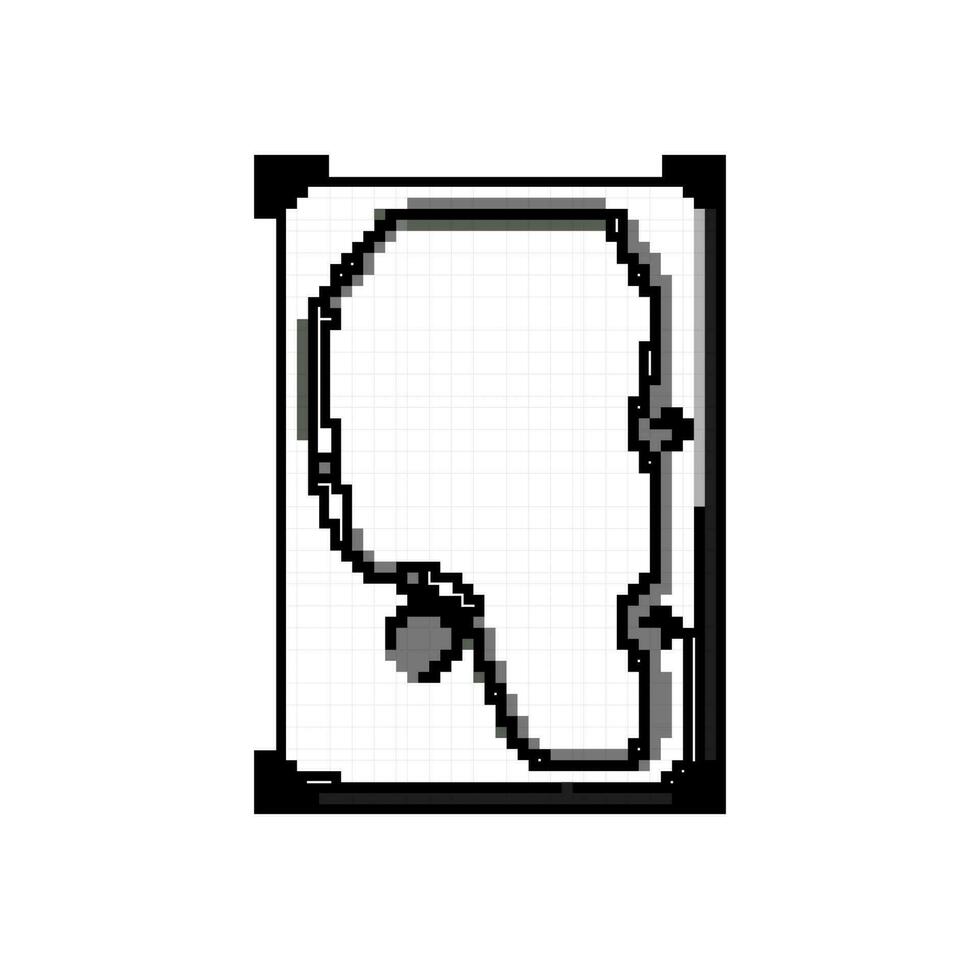 data hard drive game pixel art vector illustration