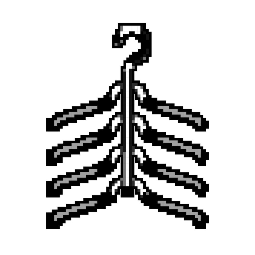 shop hanger clothes game pixel art vector illustration