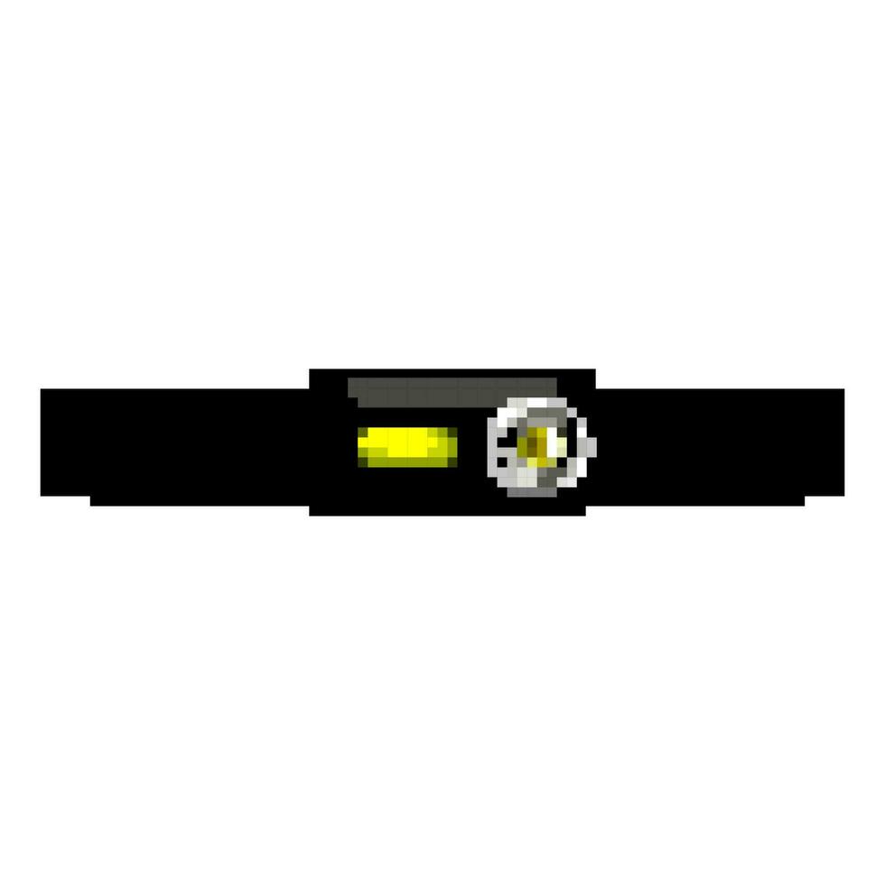 head headlamp flashlight game pixel art vector illustration