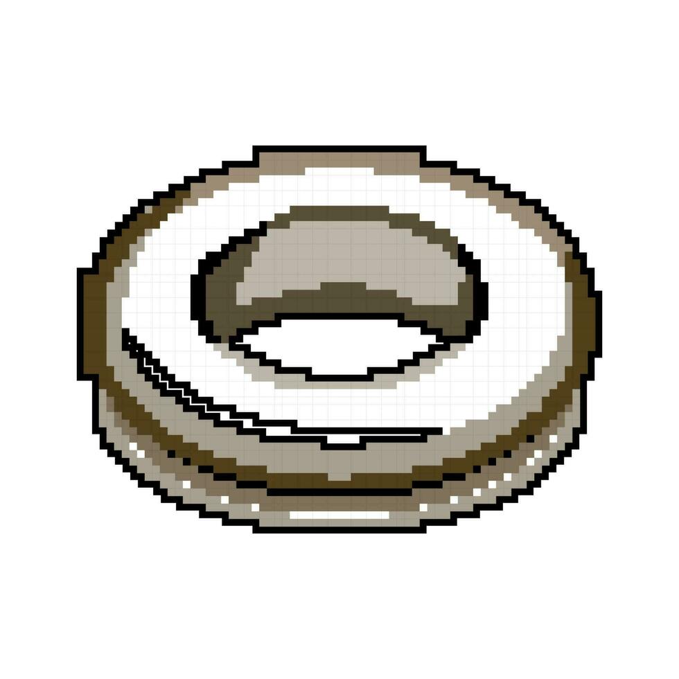 fastener grommet ring game pixel art vector illustration