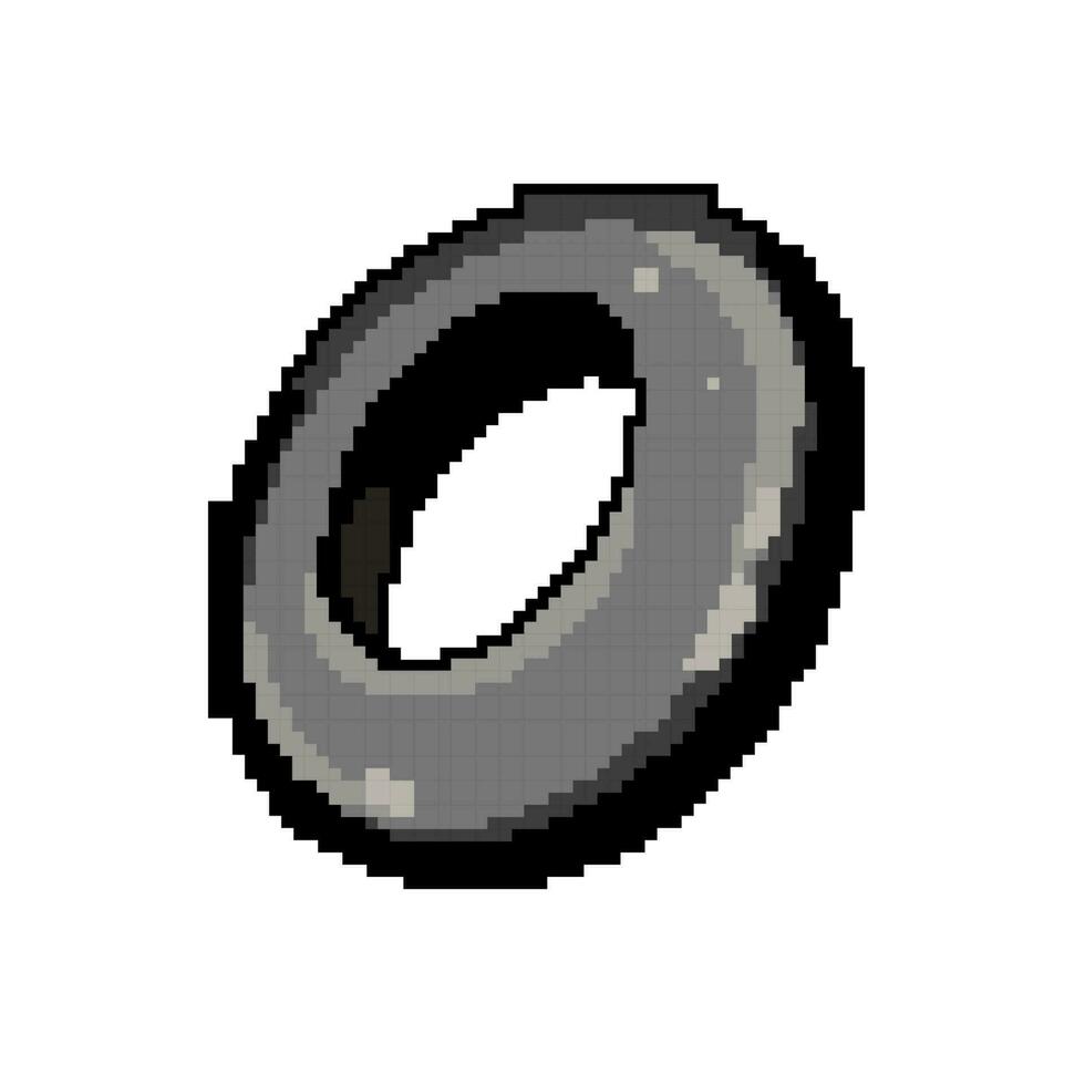 metal grommet ring game pixel art vector illustration
