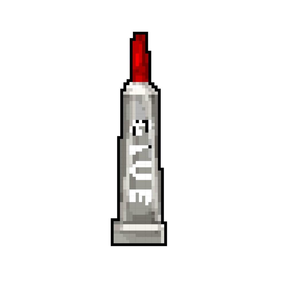 líquido pegamento botella juego píxel Arte vector ilustración