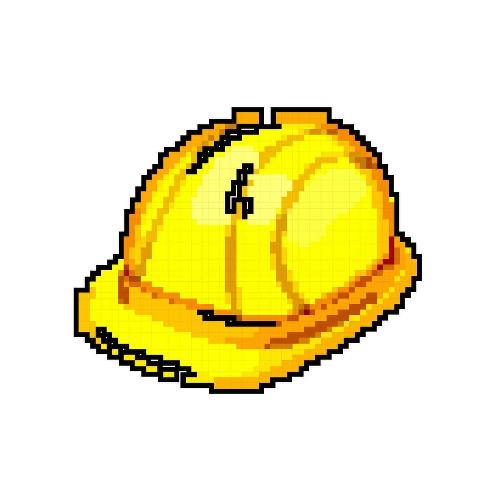 industry helmet builder game pixel art vector illustration