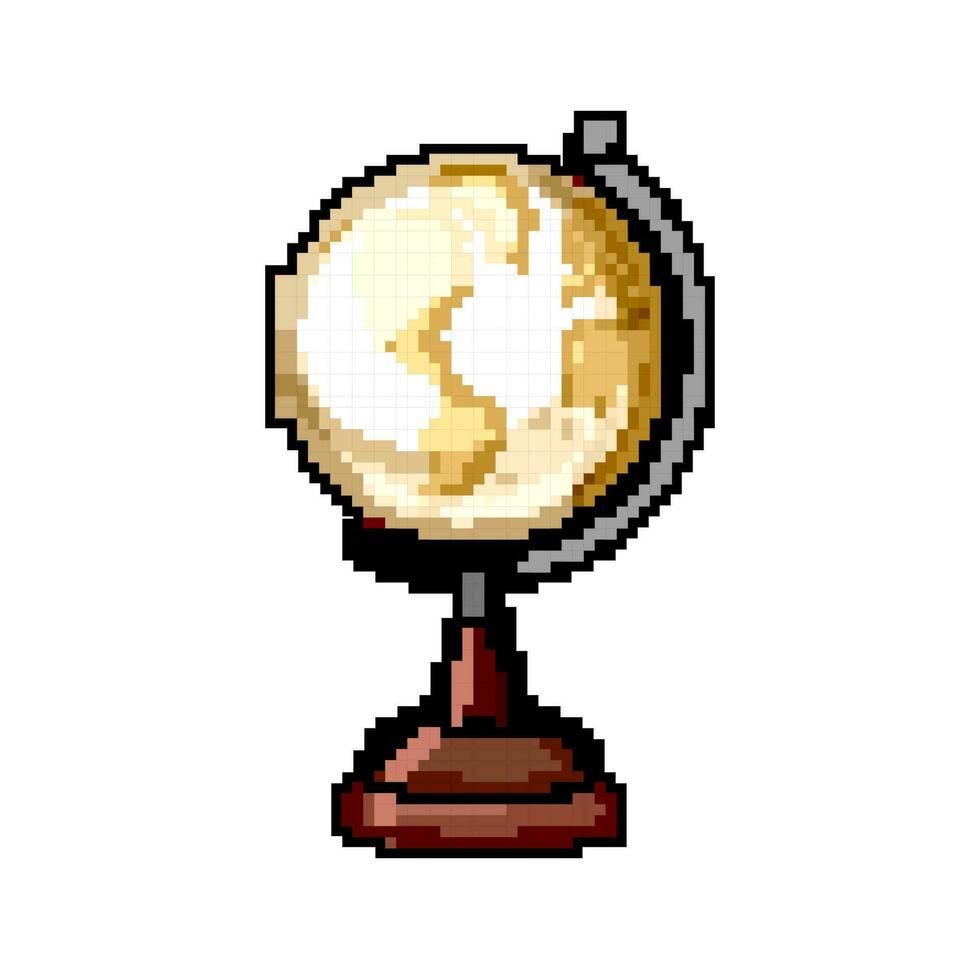 world globe game pixel art vector illustration