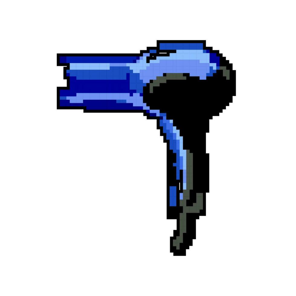 dry hair dryer game pixel art vector illustration