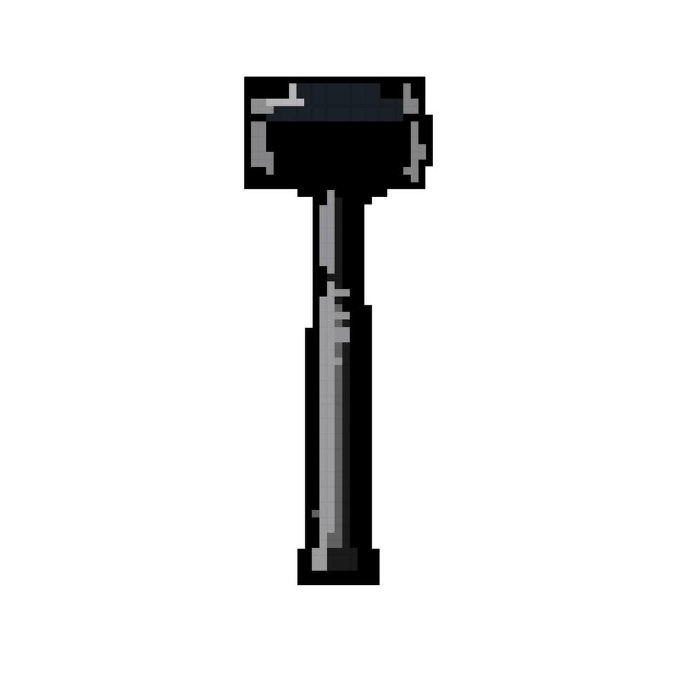 carpenter hammer tool game pixel art vector illustration