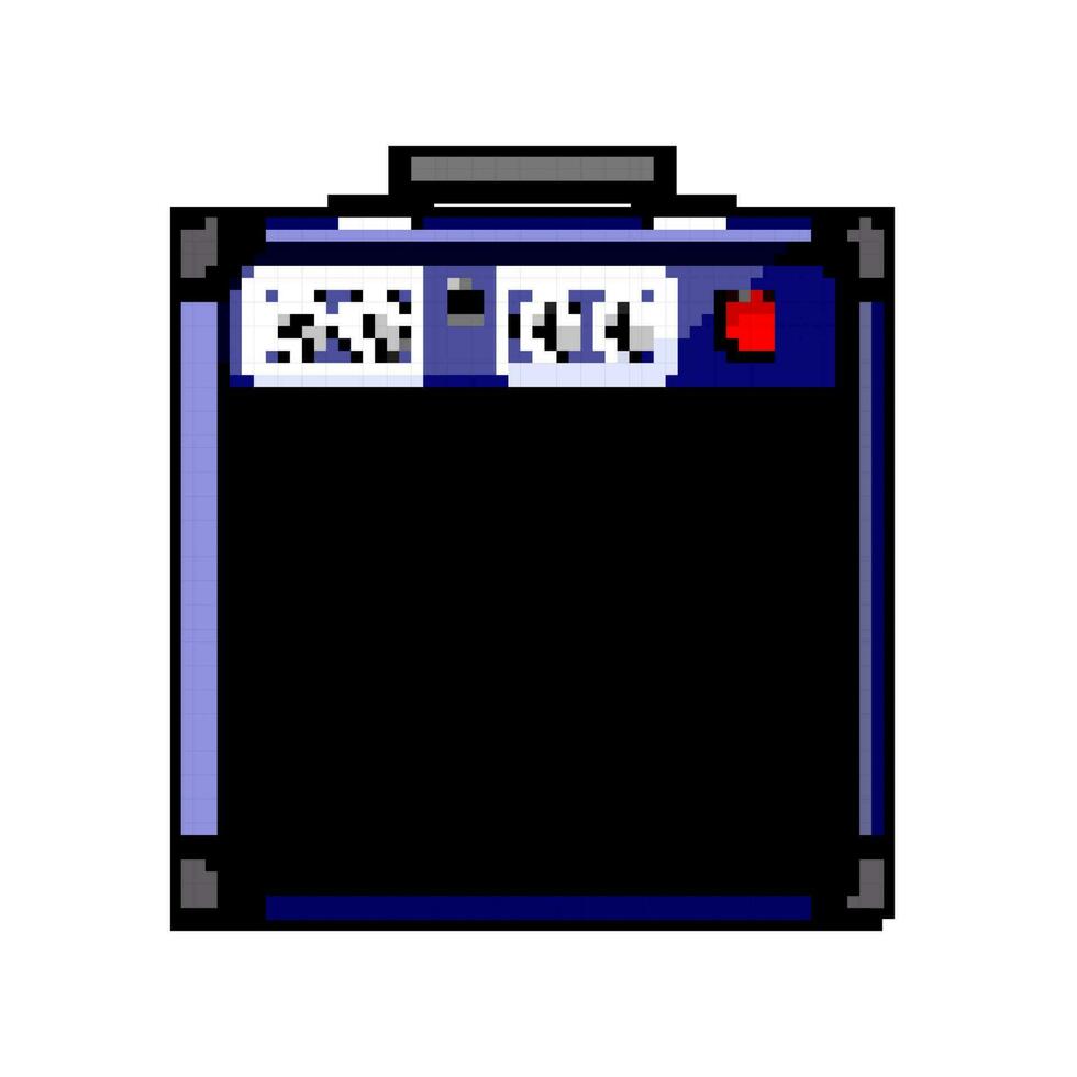 studio guitar amplifier game pixel art vector illustration