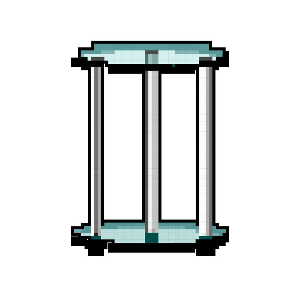 bright glass table game pixel art vector illustration