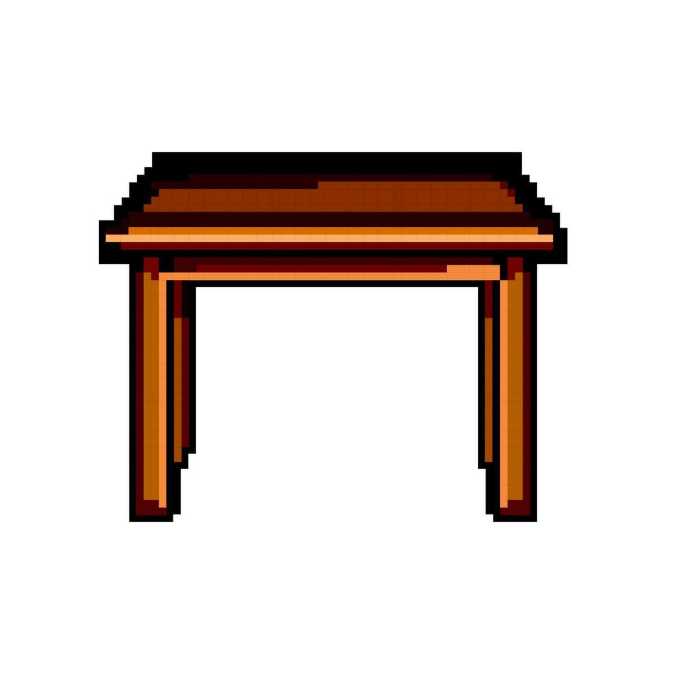 summer garden outdoor table game pixel art vector illustration