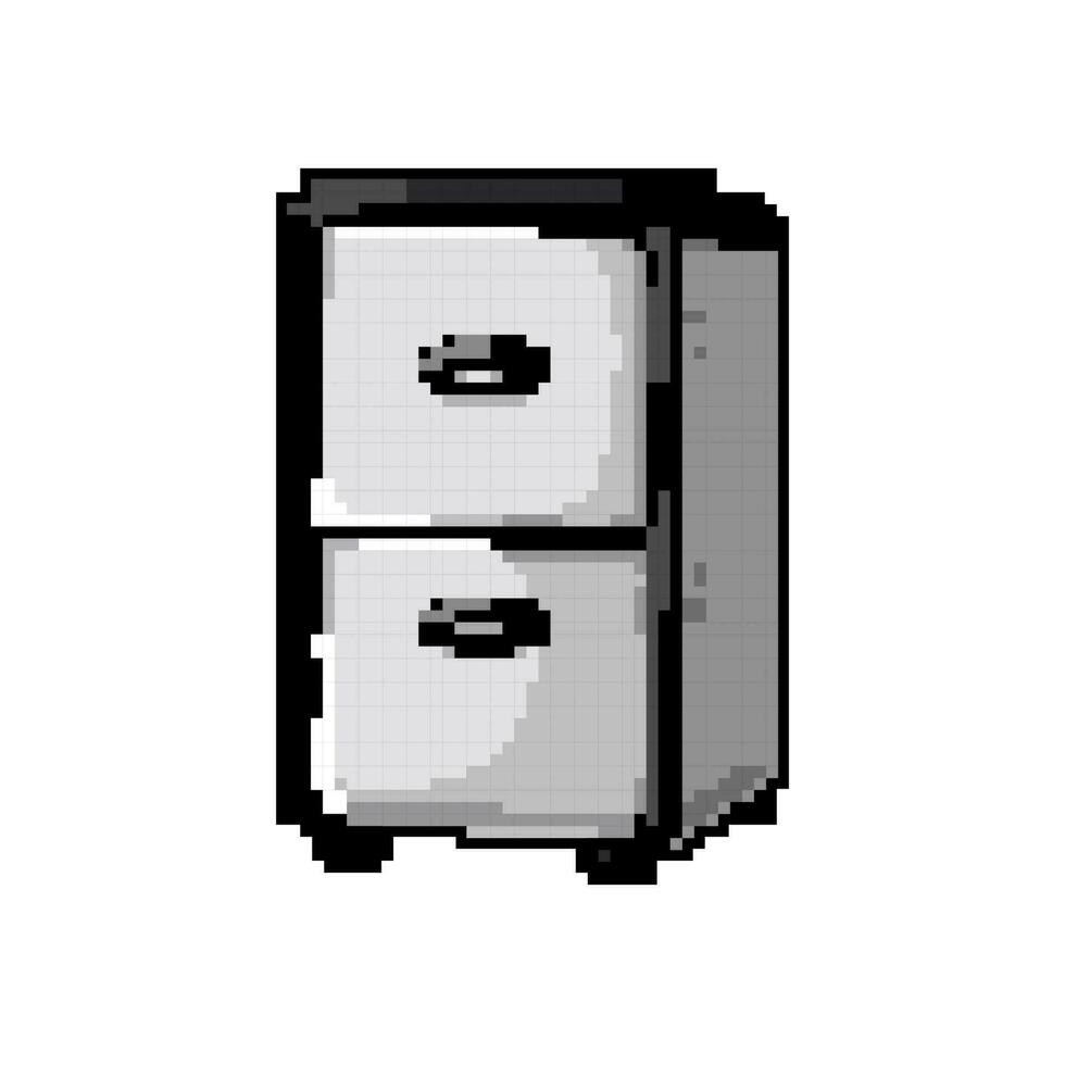 information file cabinet game pixel art vector illustration