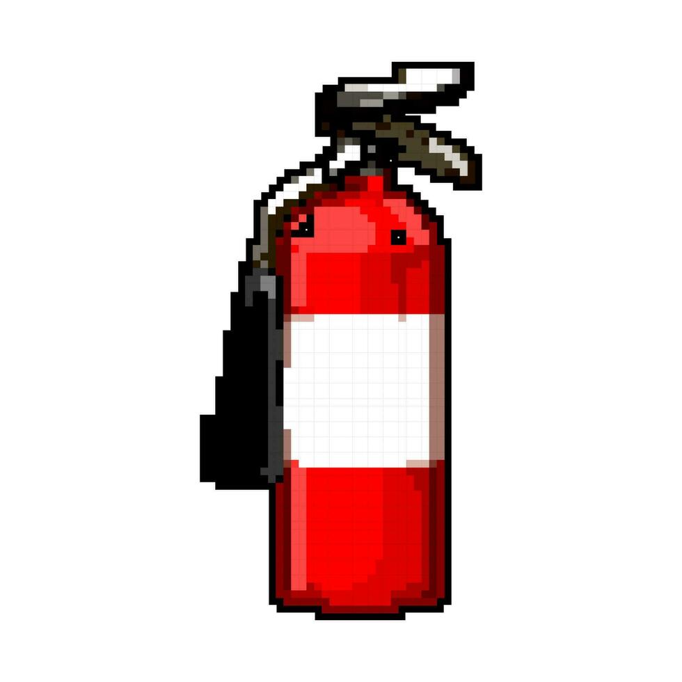 security fire extinguisher game pixel art vector illustration