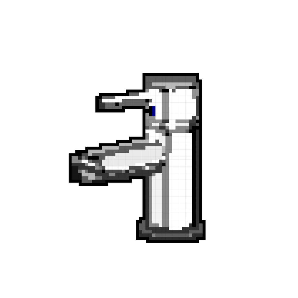 drop faucet water game pixel art vector illustration