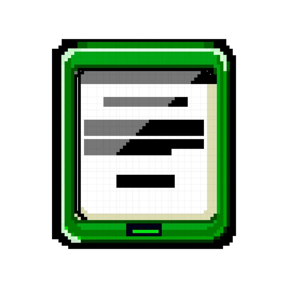 library ebook reader game pixel art vector illustration