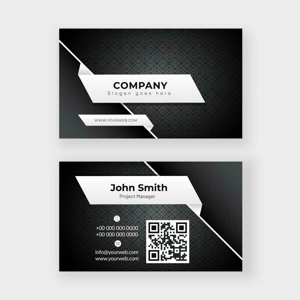 Company card or visiting card design in front and back view. vector