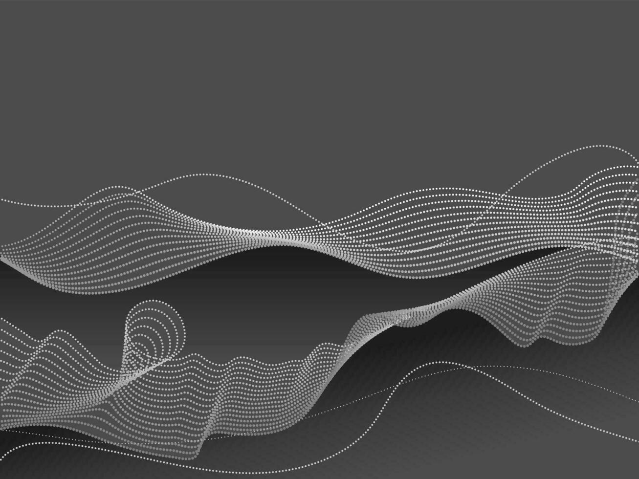 Dynamic futuristic digital flowing wave particles abstract background. vector