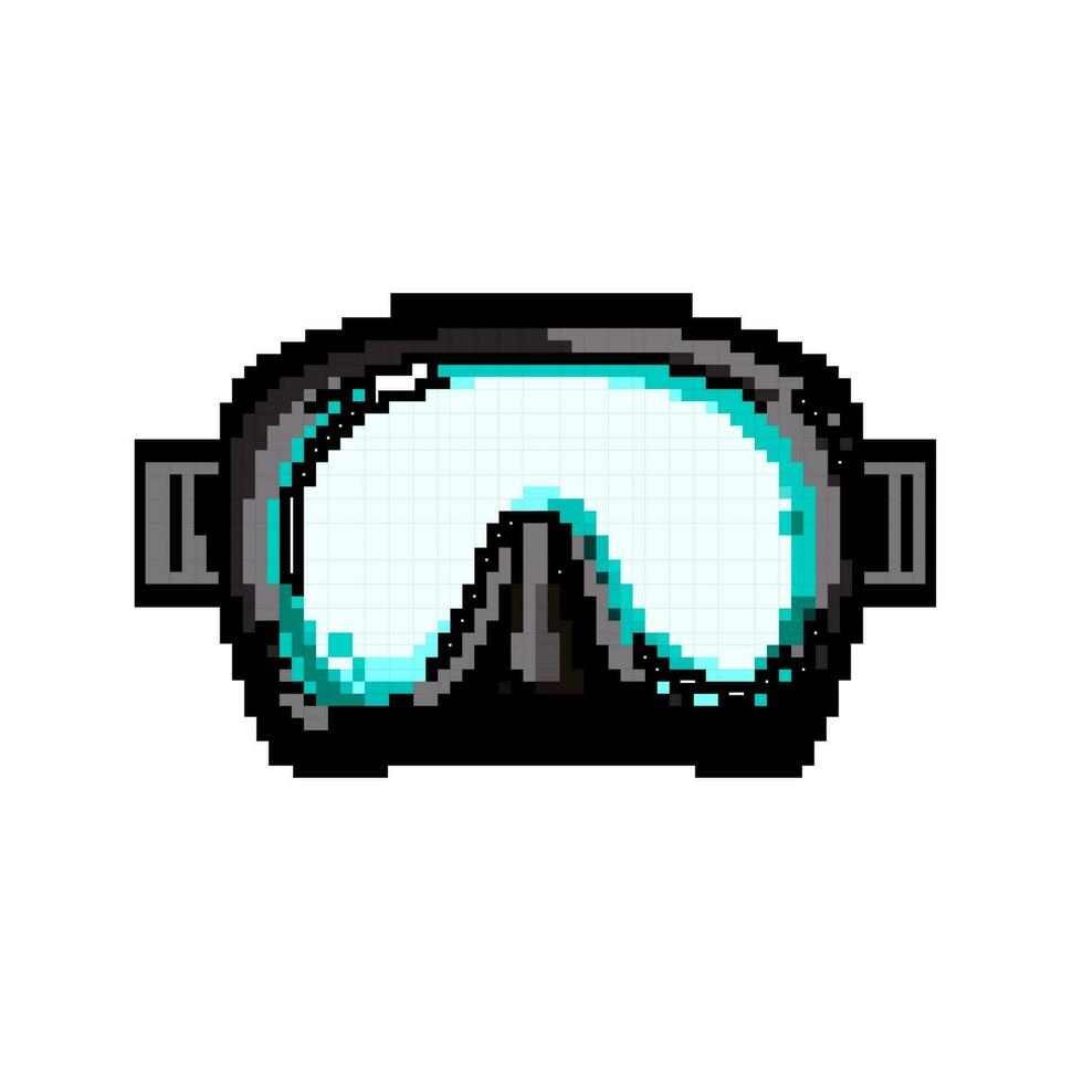 summer diving mask game pixel art vector illustration