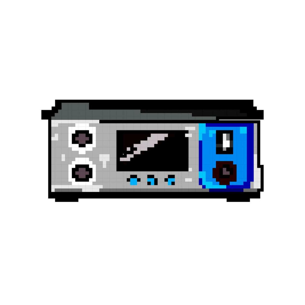 audio digital amplifier game pixel art vector illustration
