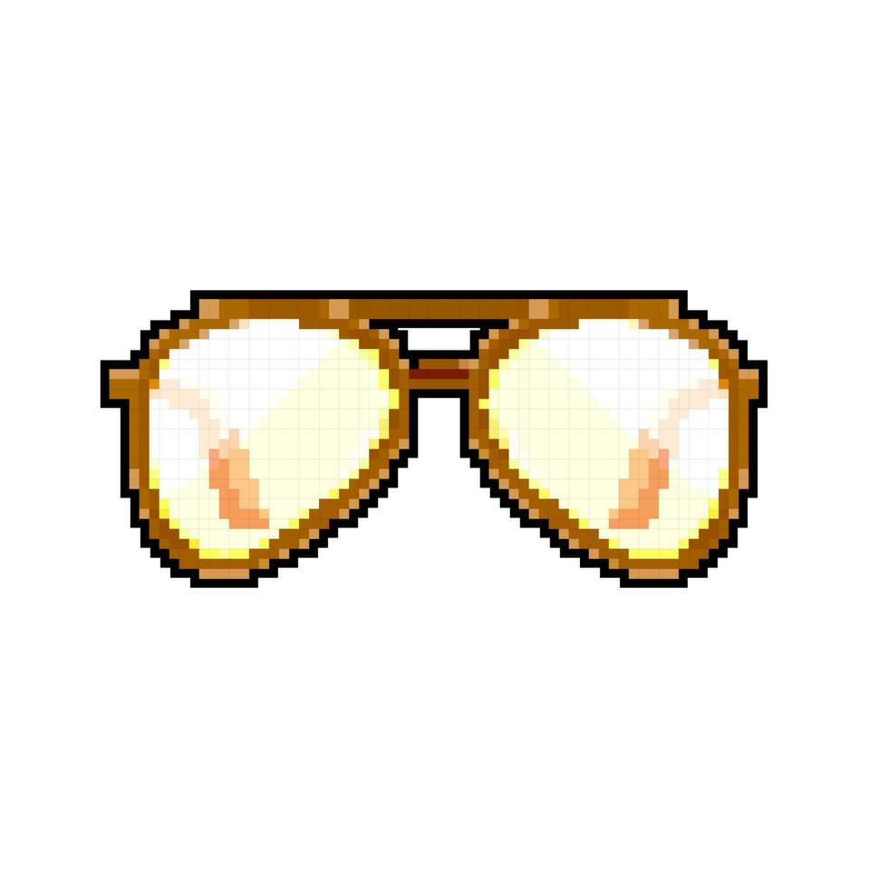 modern computer glasses game pixel art vector illustration