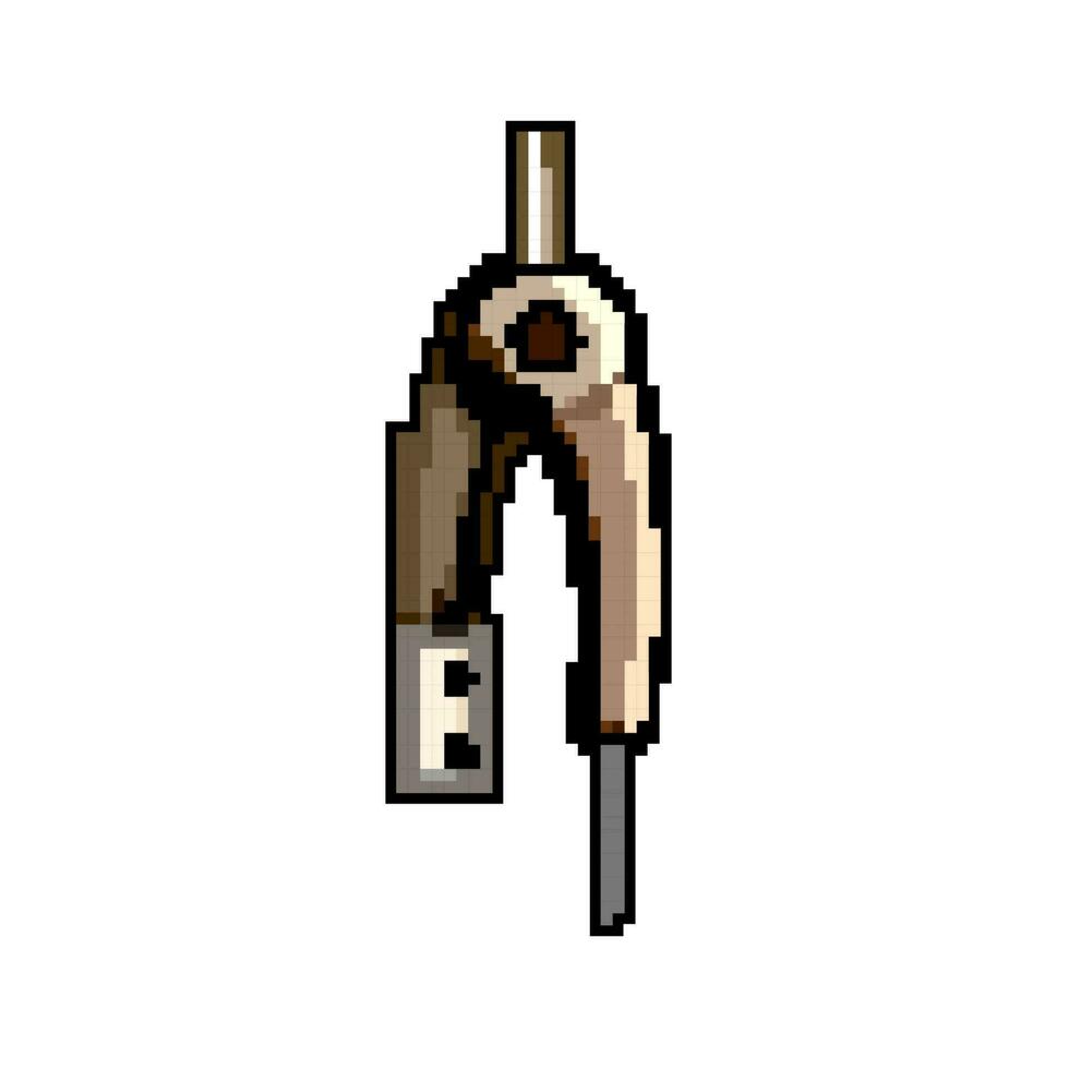 engineering compass divider game pixel art vector illustration