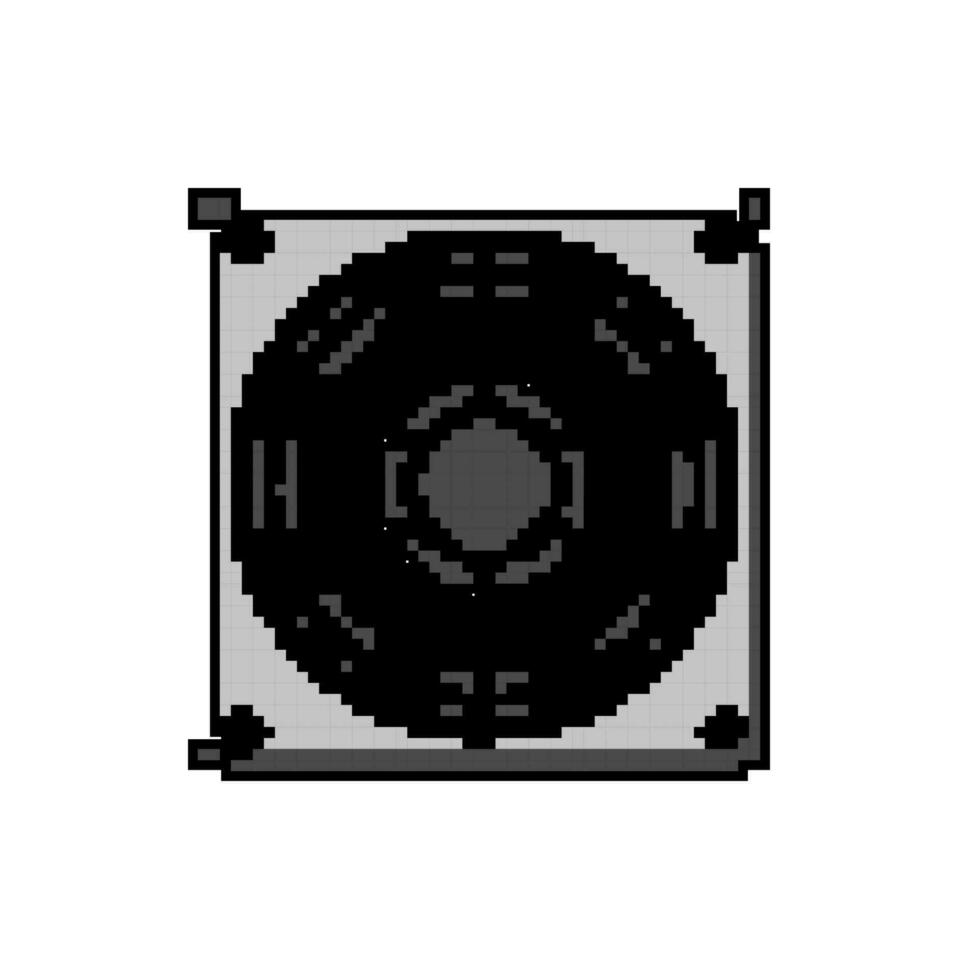 equipment cooling fan pc game pixel art vector illustration