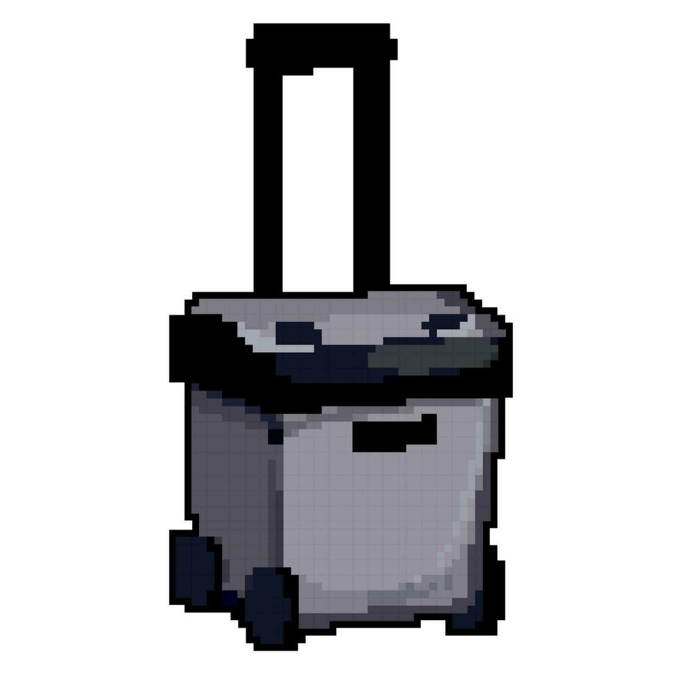 cool cooler box game pixel art vector illustration