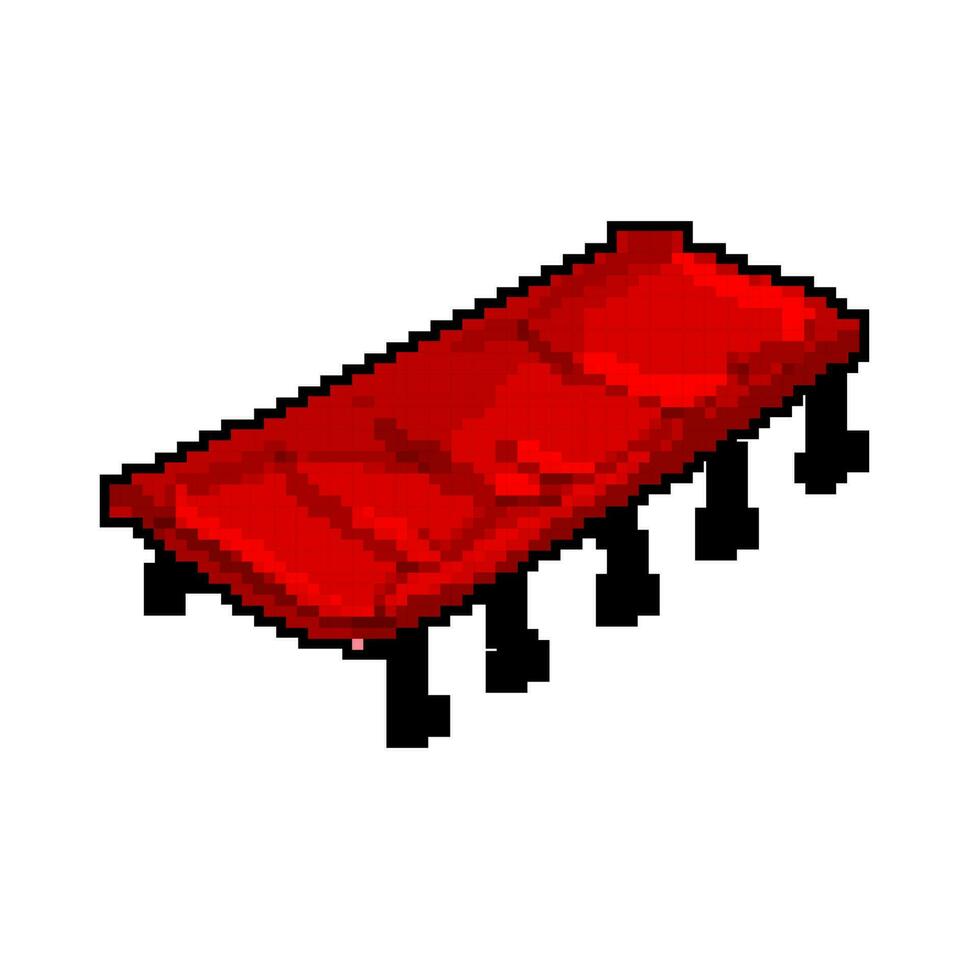 travel cot camp game pixel art vector illustration