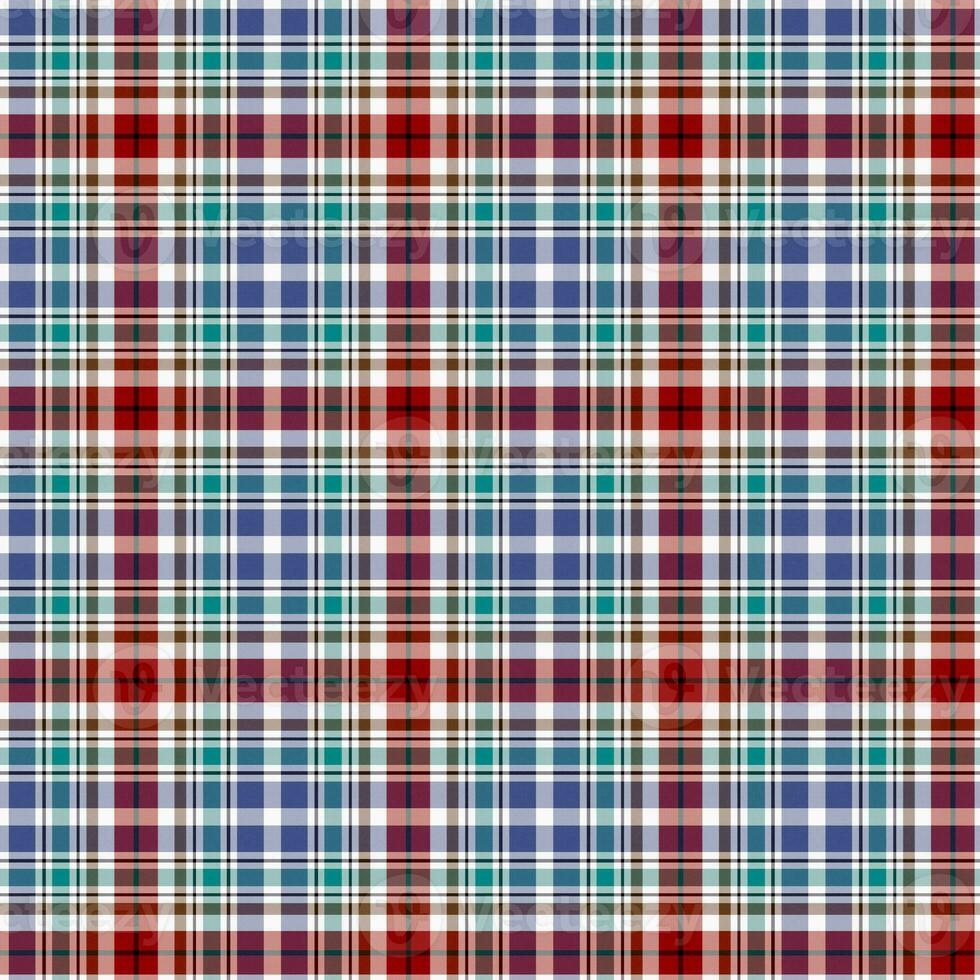 Plaid pattern. Flannel fabric texture. Checkered background. Texture from plaid, tablecloths, shirts, clothes, dresses, bedding blankets and other textile photo