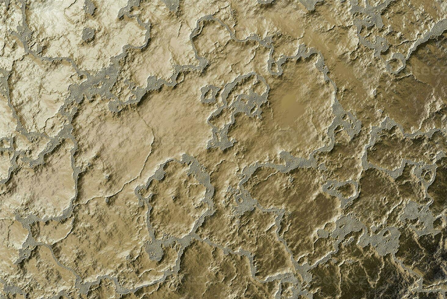 Abstract background, texture of a alien planet, realistic texture of the surface of an alien planet, abstract surface texture. 3d illustration photo
