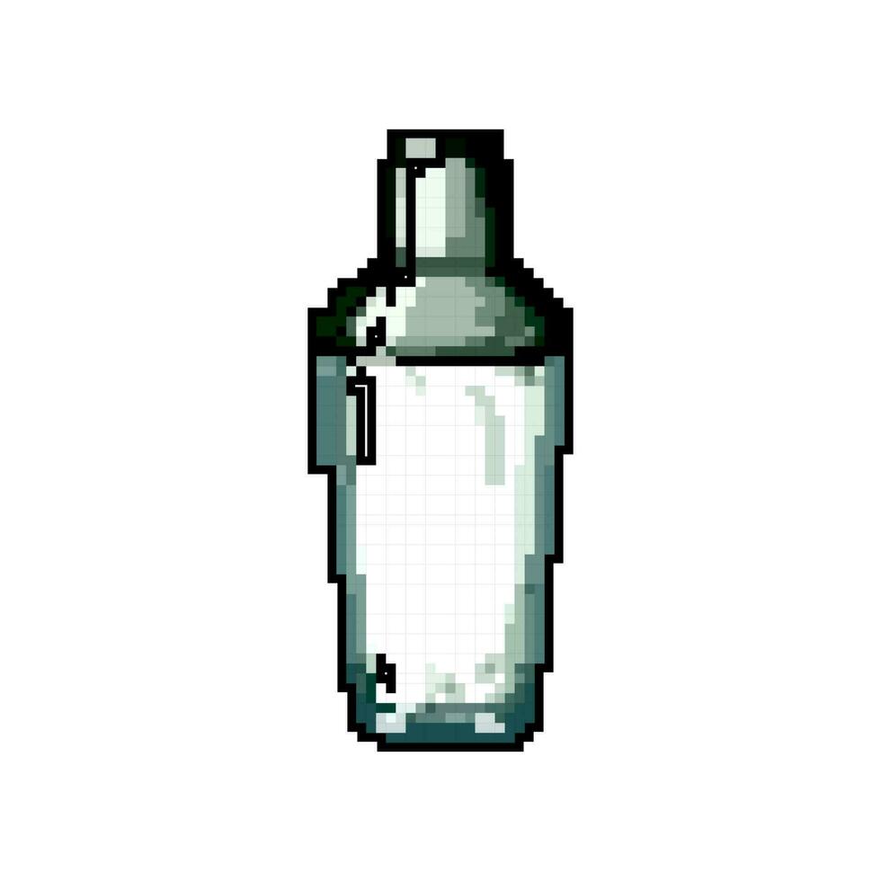 bartender cocktail shaker game pixel art vector illustration