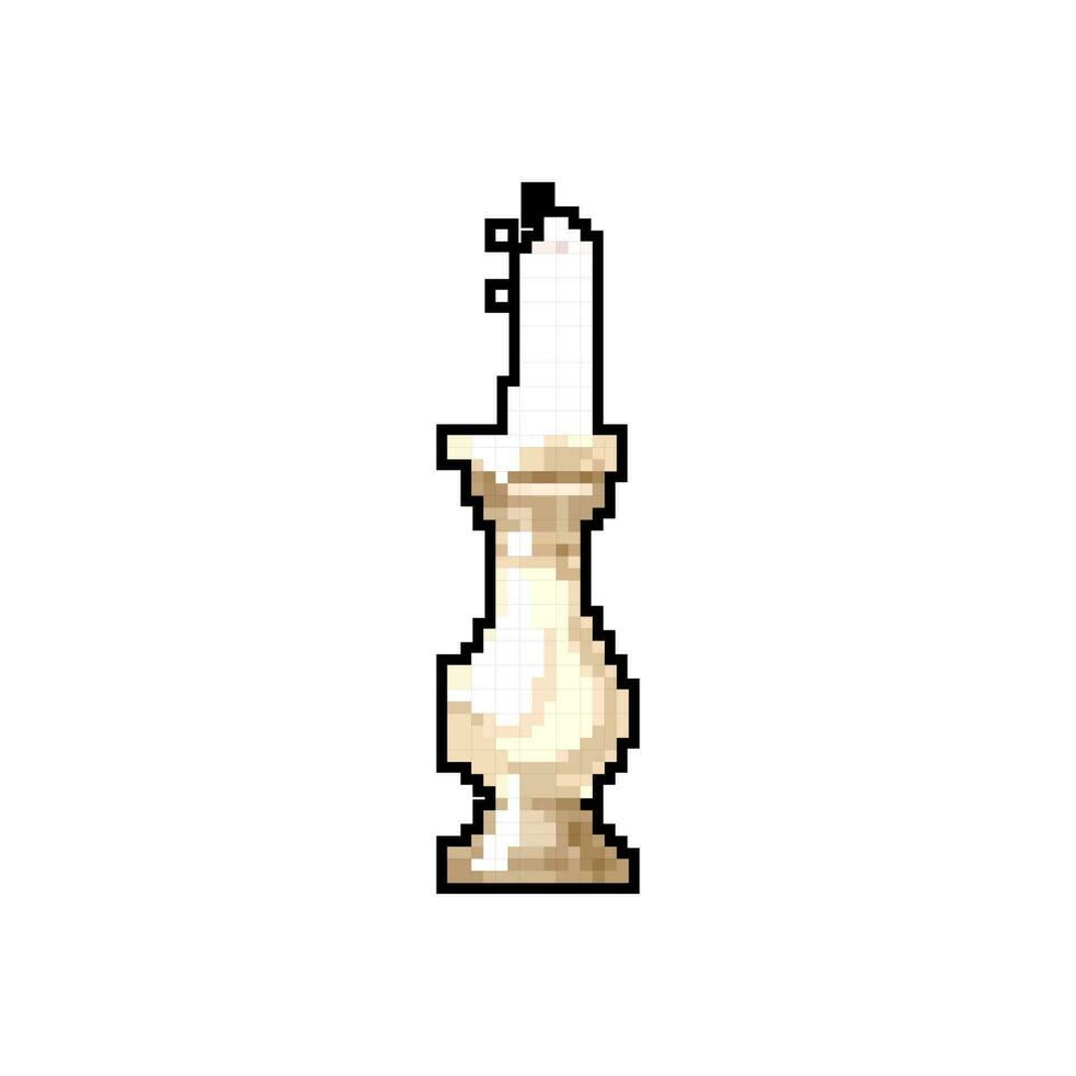 decoration candlestick vintage game pixel art vector illustration