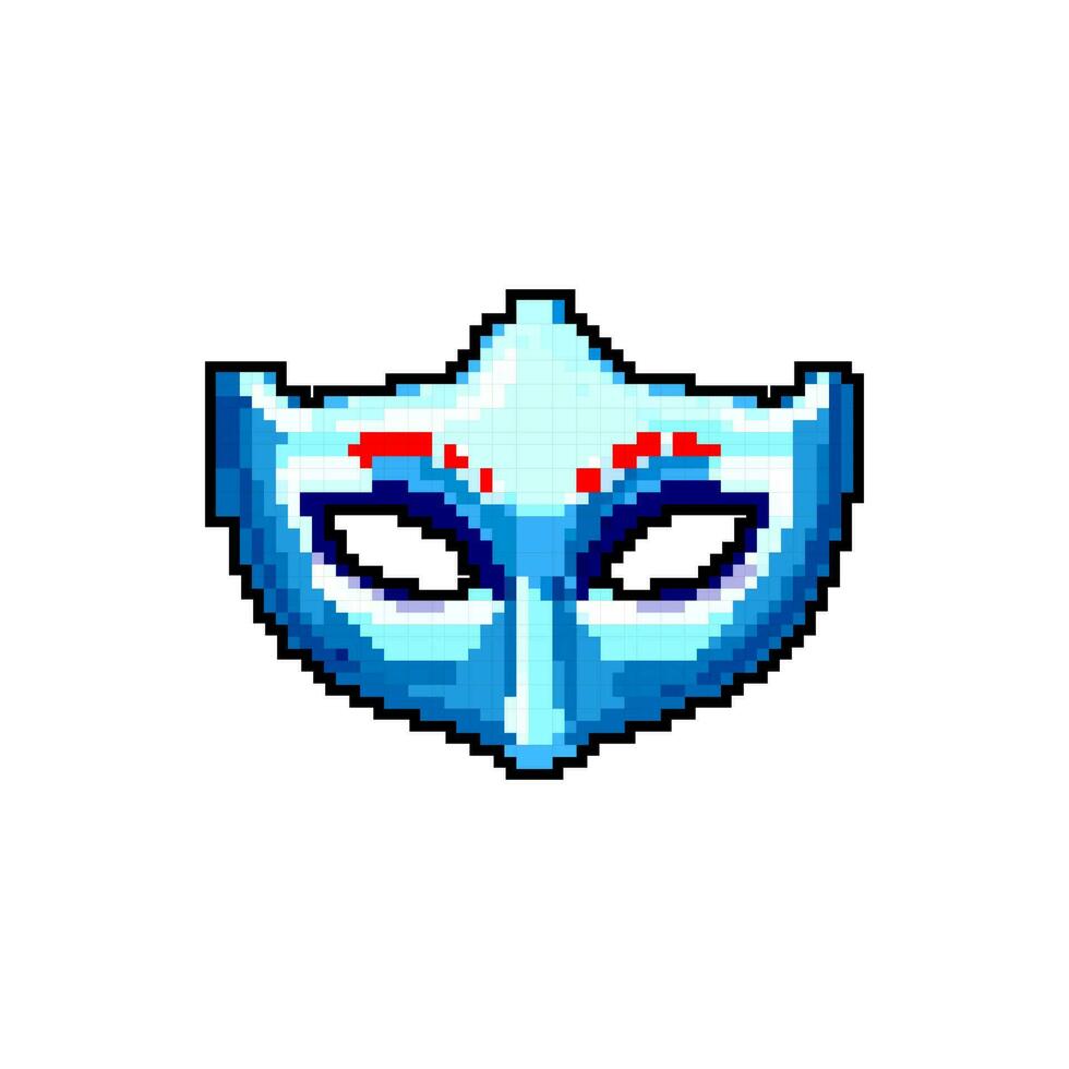 brazil carnival mask game pixel art vector illustration