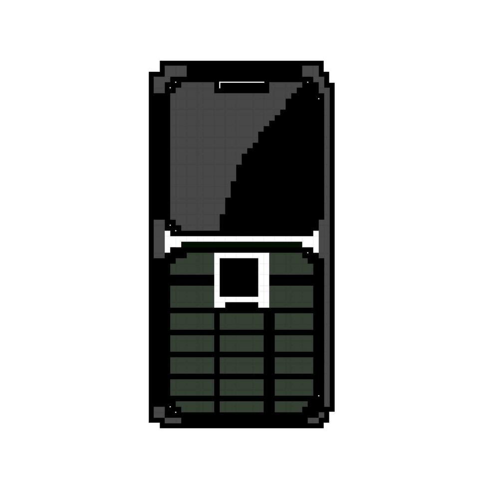 contact button phone game pixel art vector illustration