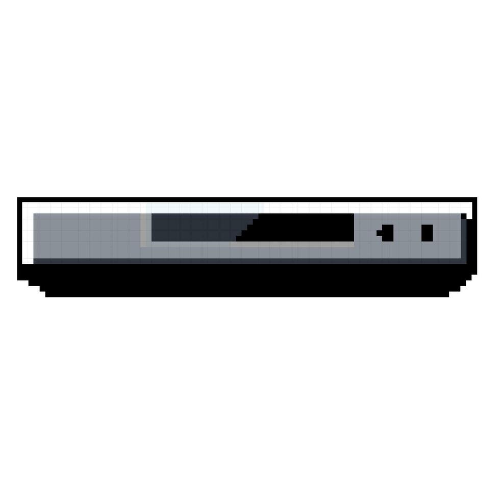 technology blu ray player game pixel art vector illustration