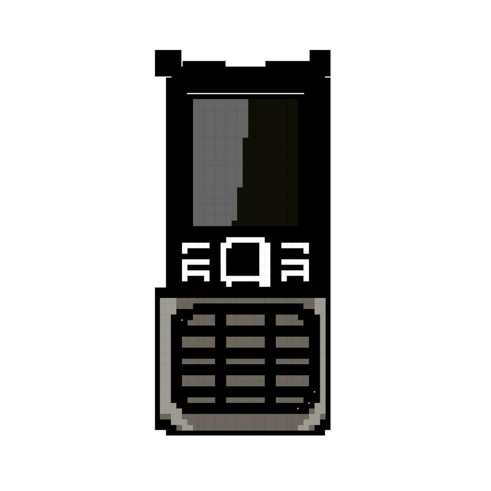 web button phone game pixel art vector illustration