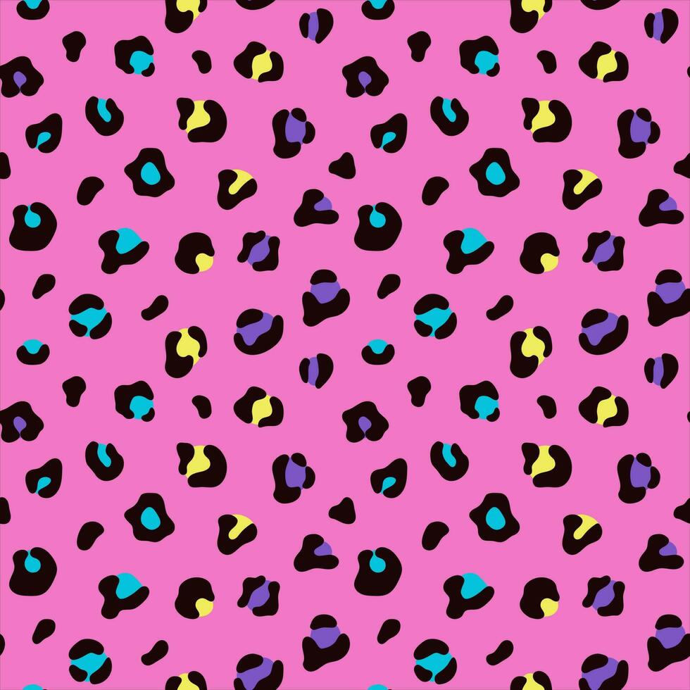 Bright pink camouflage leopard spots pattern vector