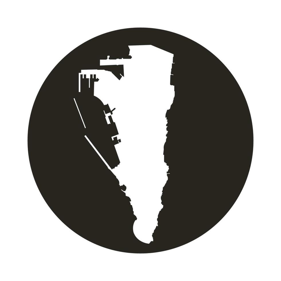 Gibraltar map icon vector