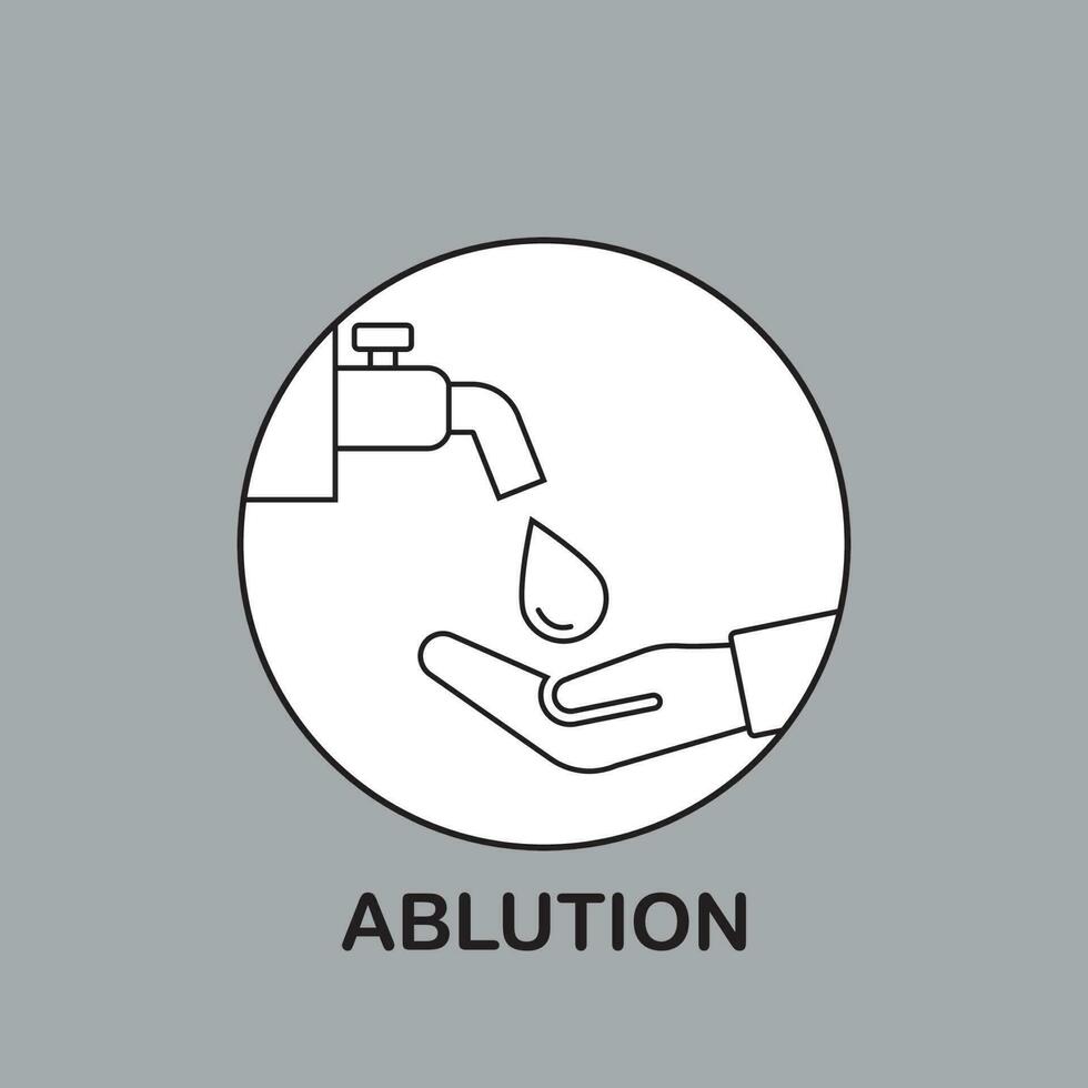 Ablution icon vector