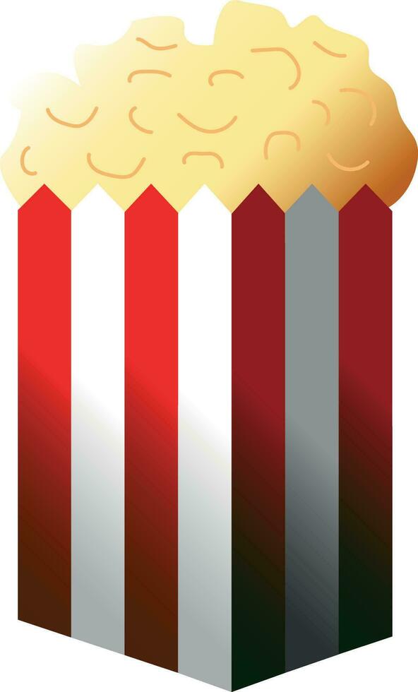 Popcorn in red and white box vector