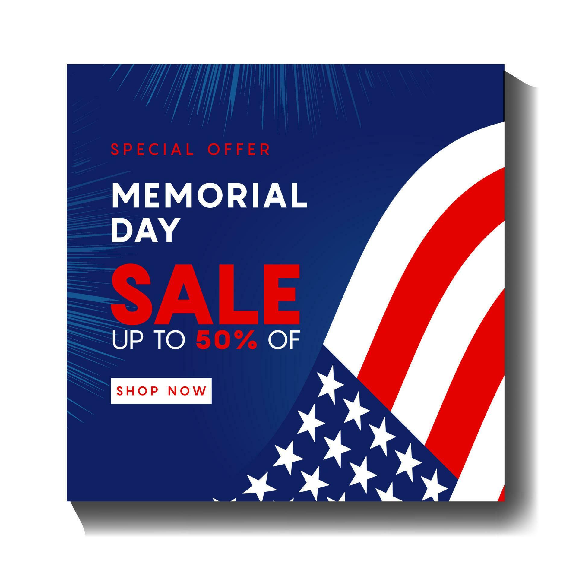 Memorial day web banner. happy memorial day holiday post, memorial day