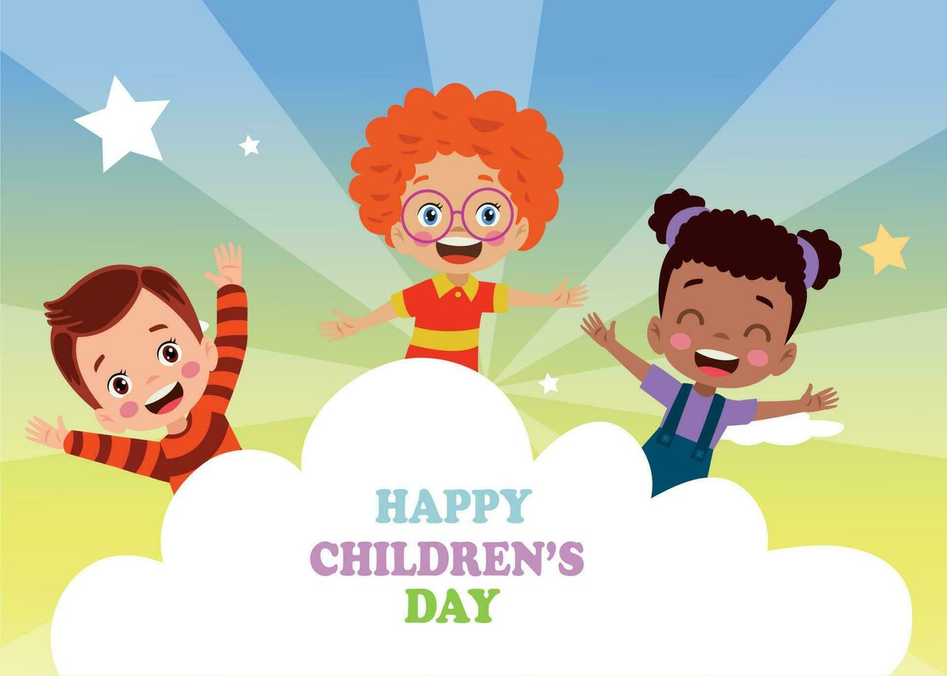 A poster for the children's day with the words happy children's day vector