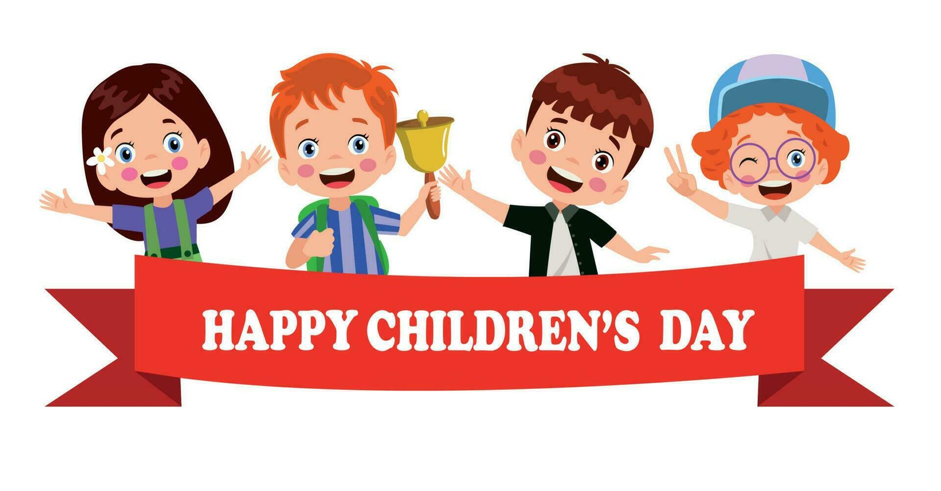 A poster for the children's day with the words happy children's day vector