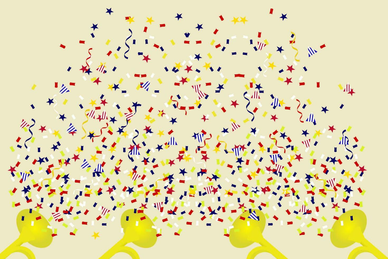 Independence Day background banner USA flag garland, bunting, balloons, confetti, star, ribbon, falling from the sky. Web advertising Celebration parade festival party decoration vector illustration.