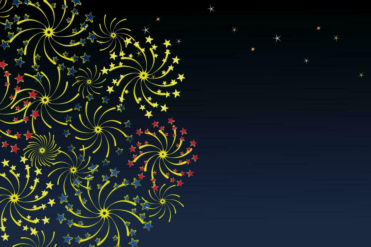 Independence Day background banner USA flag garland, bunting, balloons, confetti, star, ribbon, falling from the sky. Web advertising Celebration parade festival party decoration vector illustration.