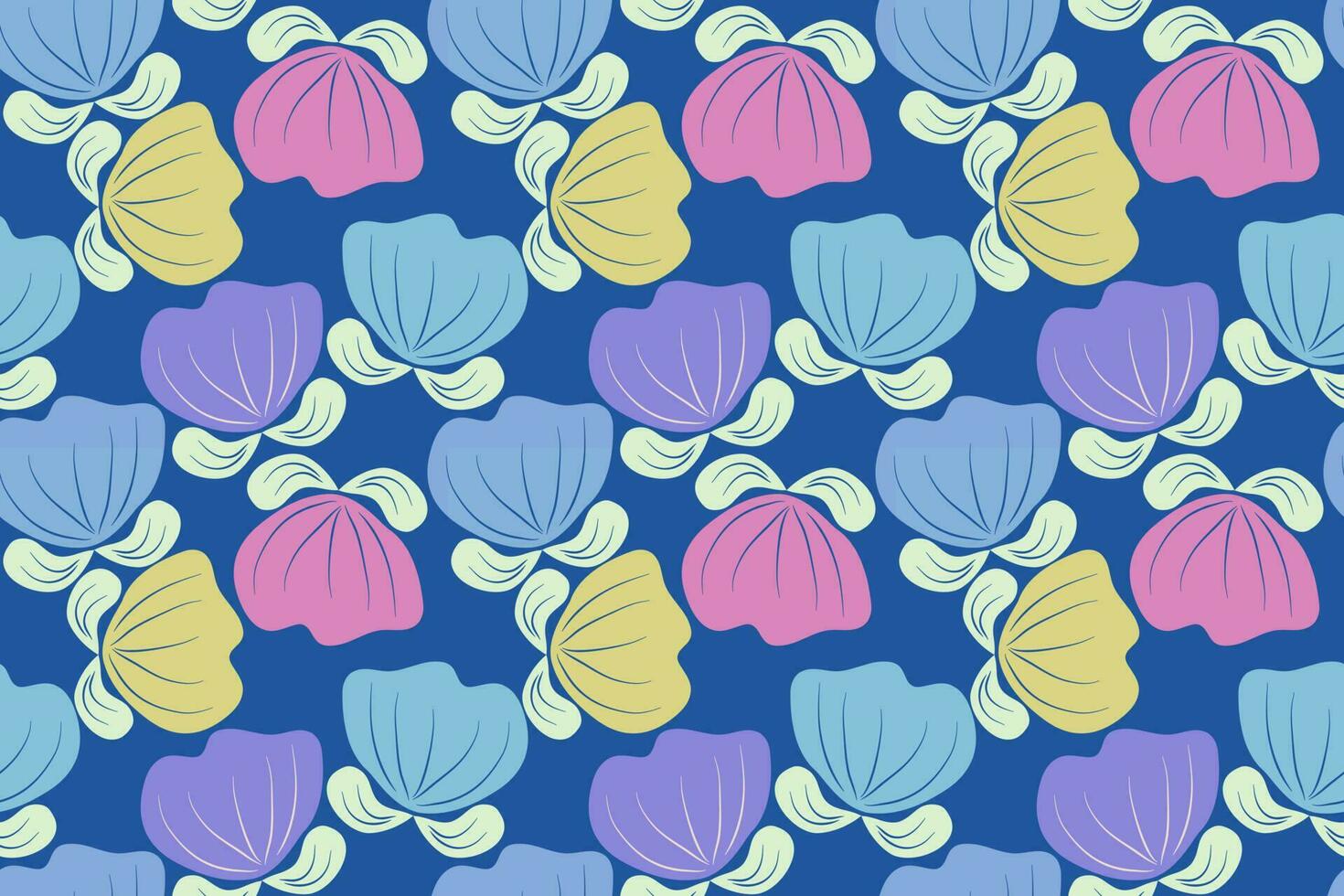 Seamless pattern design for wrapping paper, wallpaper, fabric, decorating  and backdrop. Illustration of repeating image with flower in pastel color.  21588271 Stock Photo at Vecteezy