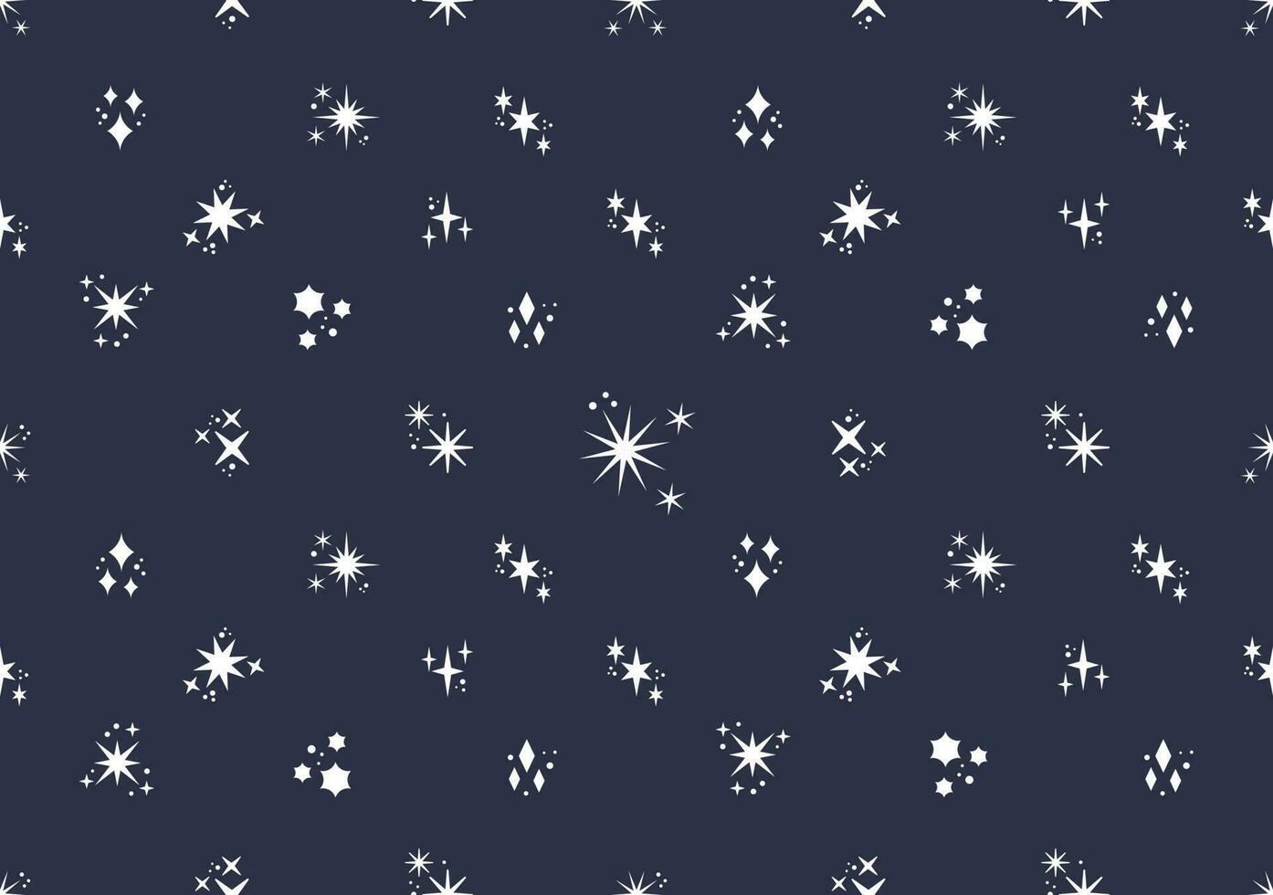 sin costura boho modelo con estrellas en un azul antecedentes para astrología. magia cósmico cielo, resumen esotérico ornamento. vector ilustración.