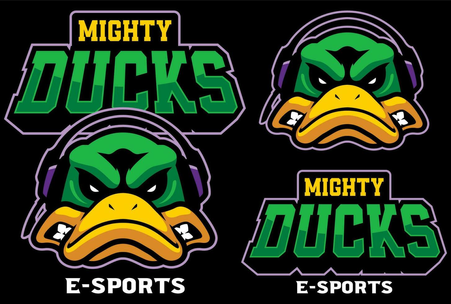 Mighty Ducks Gaming Mascot vector