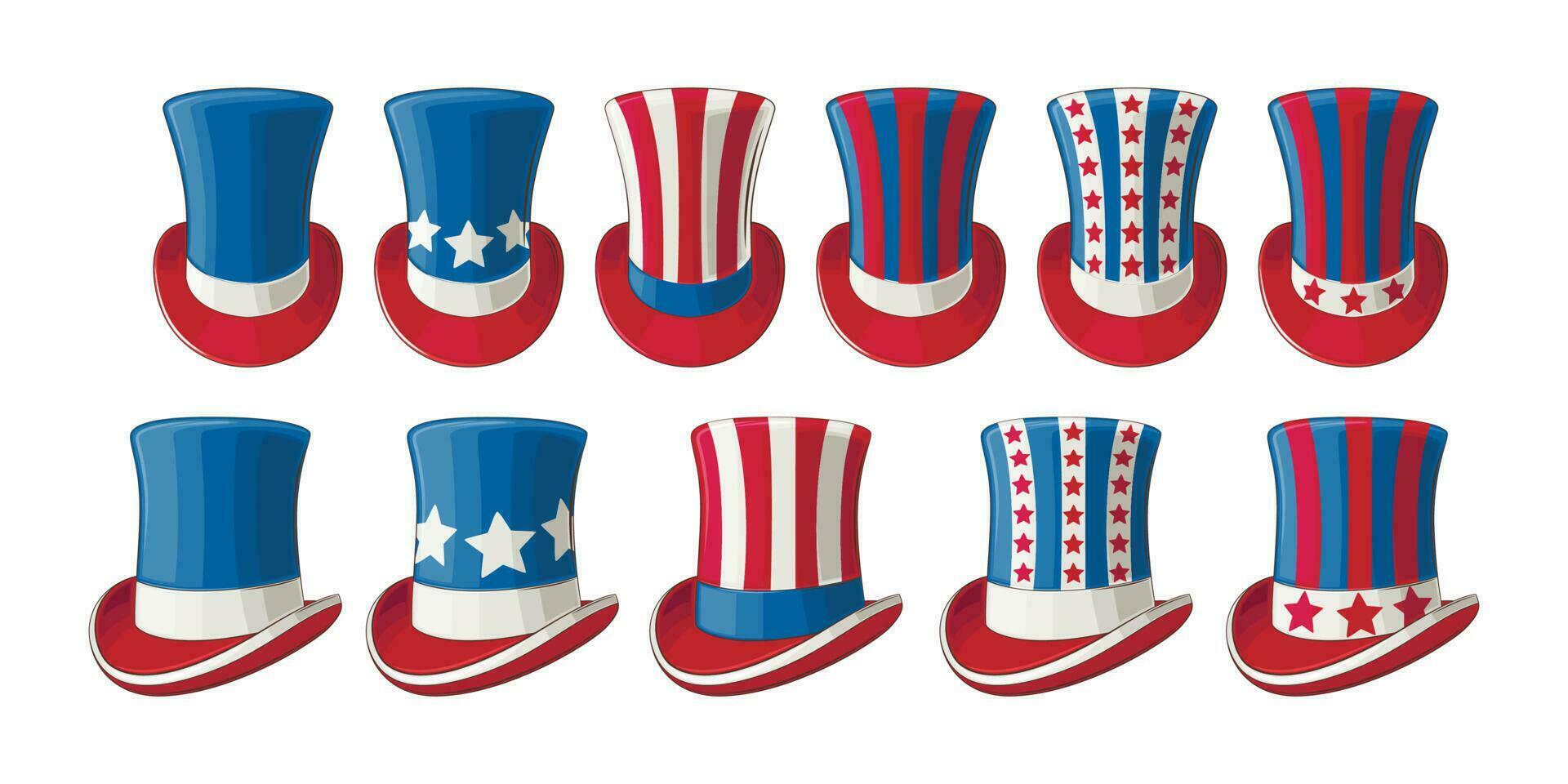 Hat in Patriotic Colors.. 4th of July Patriotic Concept. Independence Day design element vector