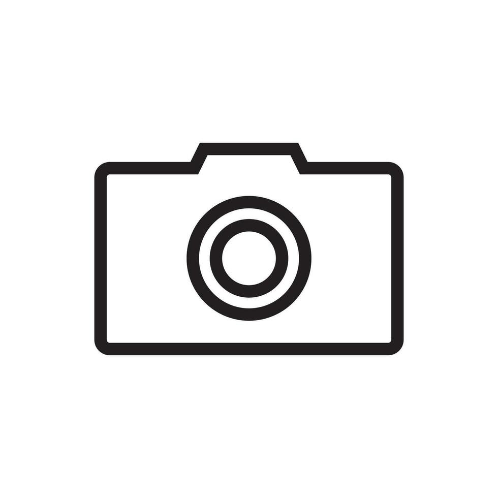 Flat Camera App Line Style Icon Isolated Vector Illustration 23877713